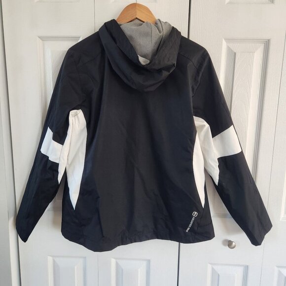 Free Country Black Zip Up Rain Jacket - Picture 2 of 10